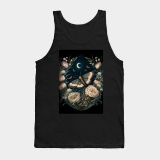 Wiccan witchcraft Moth and magic of night 5 Tank Top